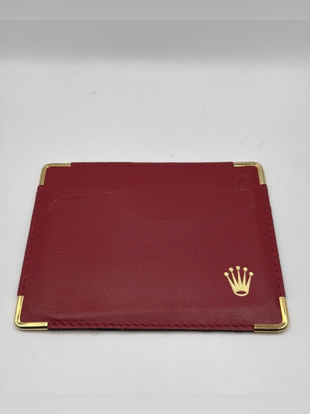 Rolex Vintage Red Leather Card Holder 1016005 Official Product Gs136